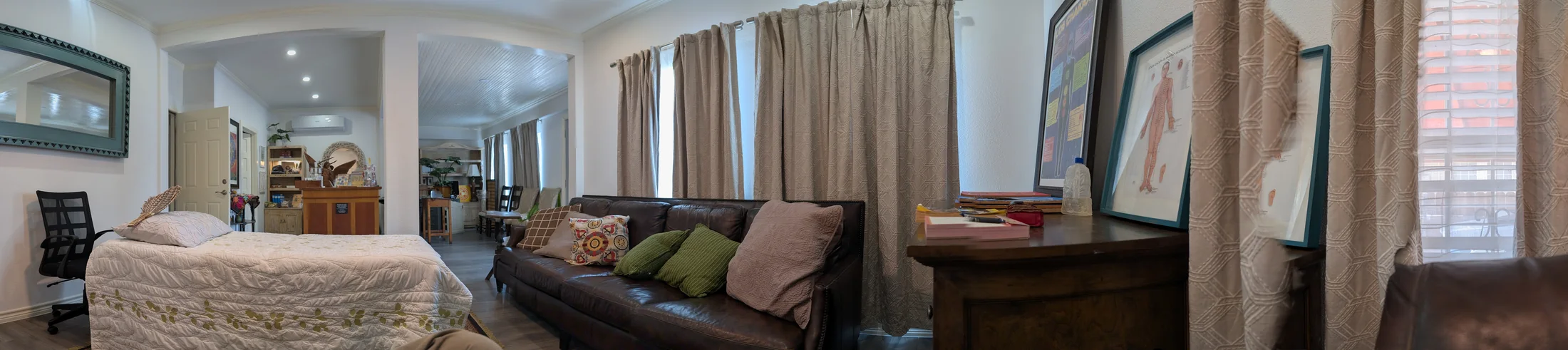 Panoramic view of the Madre Tierra treatment space in San Antonio